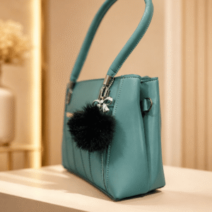 Jade Teal Pleated Handbag
