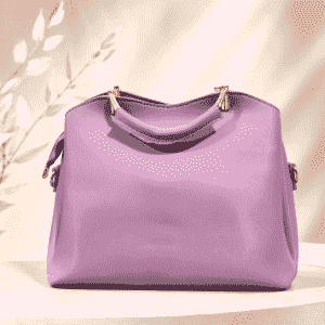 Lilac Mauve Pleated Handbag