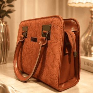 Amber Floral Embossed Handbag