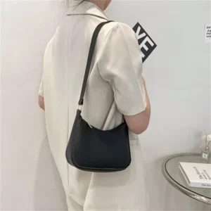 Black Half Moon Crossbody Bag